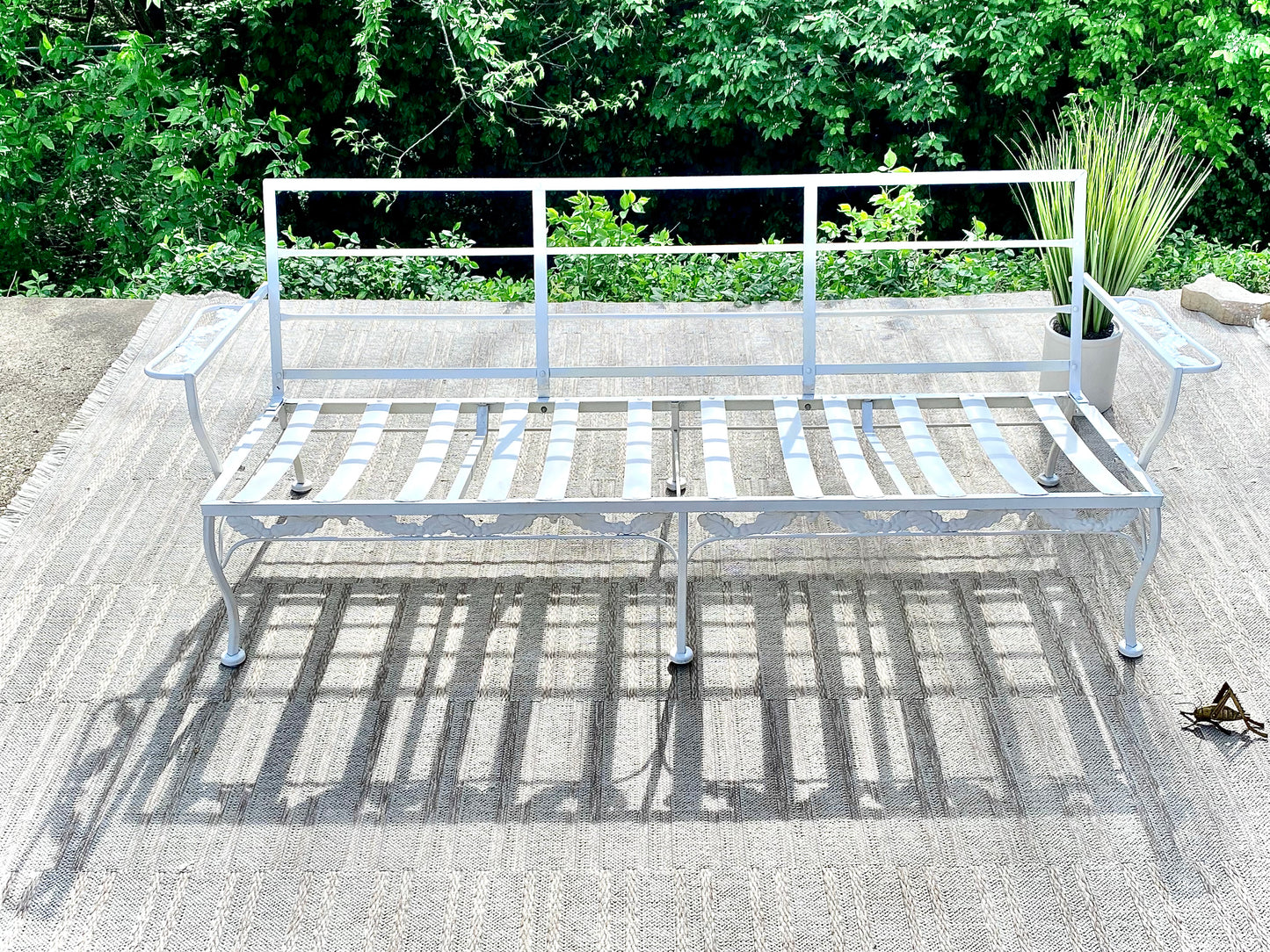 Vintage White Metal Bunting Co Patio Sofa