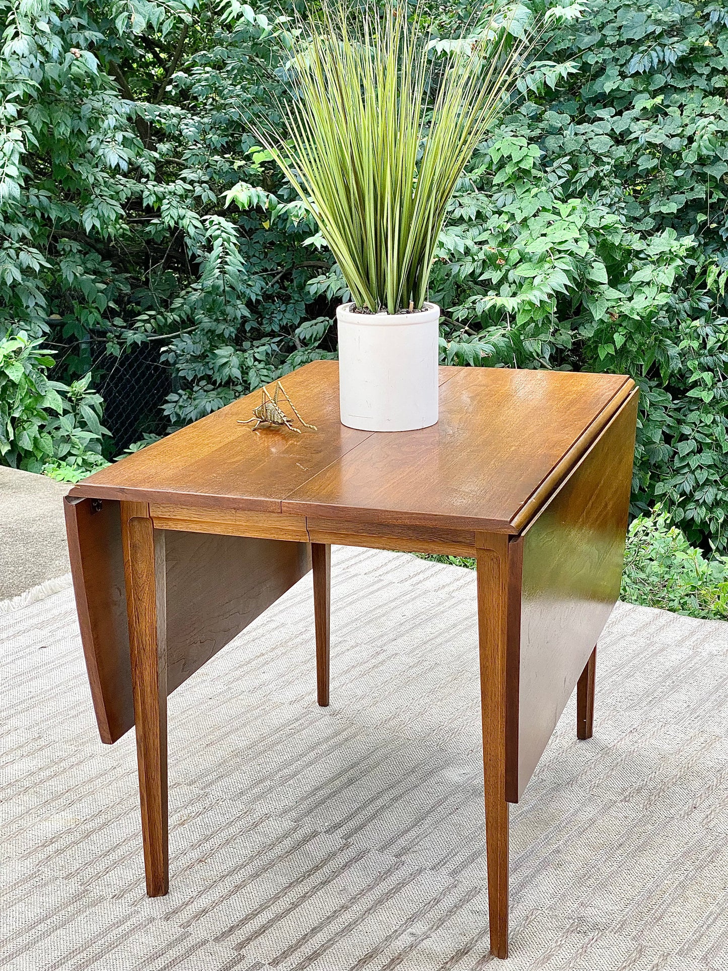 Vintage MCM Wooden Drop Leaf Dining Table