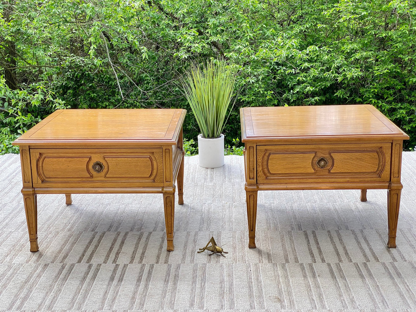 Vintage Pair of Thomasville Wooden Side Tables