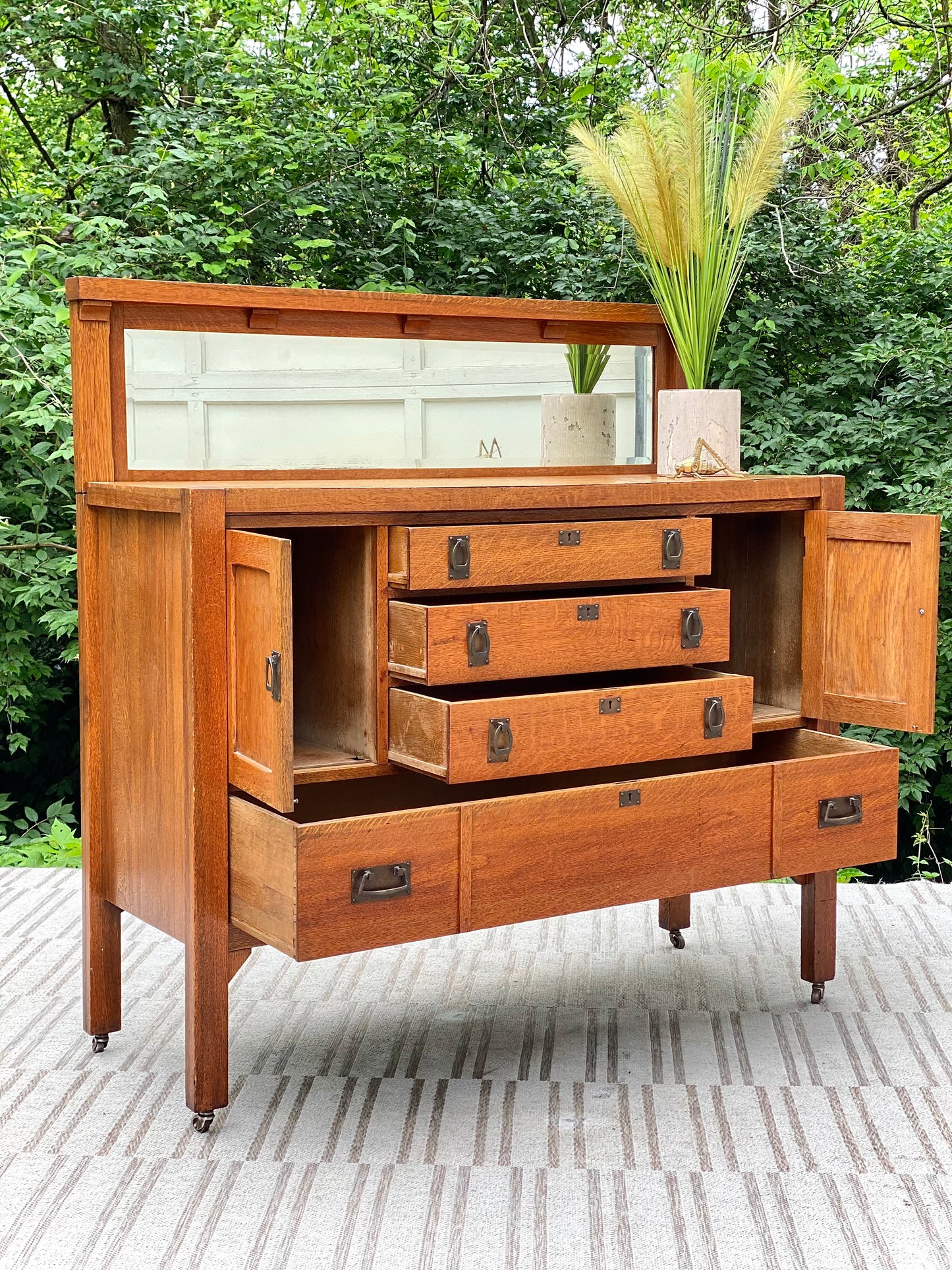 Vintage Arts & Crafts Sideboard by JC Widman
