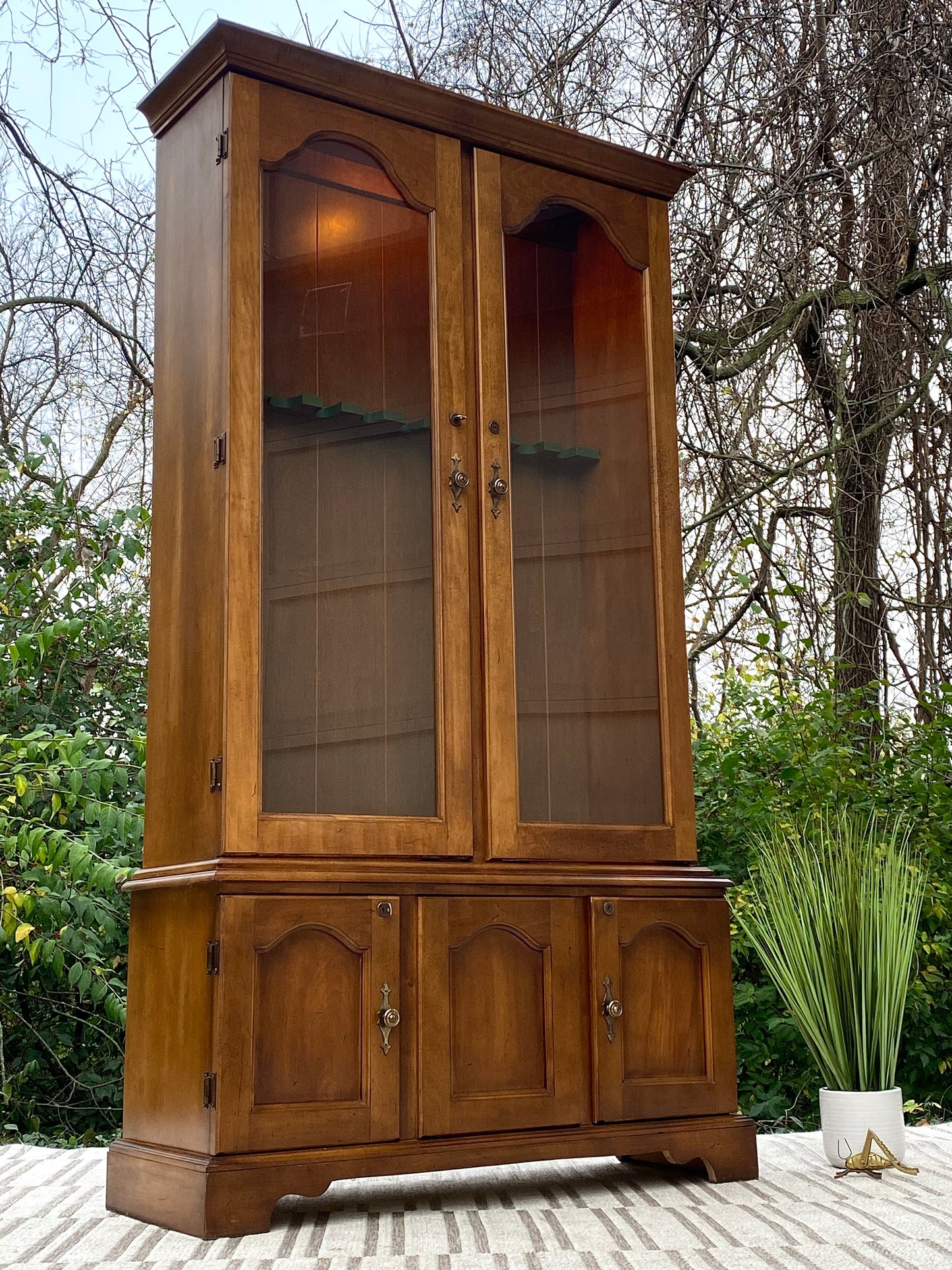 Vintage Wooden Gun Case Cabinet