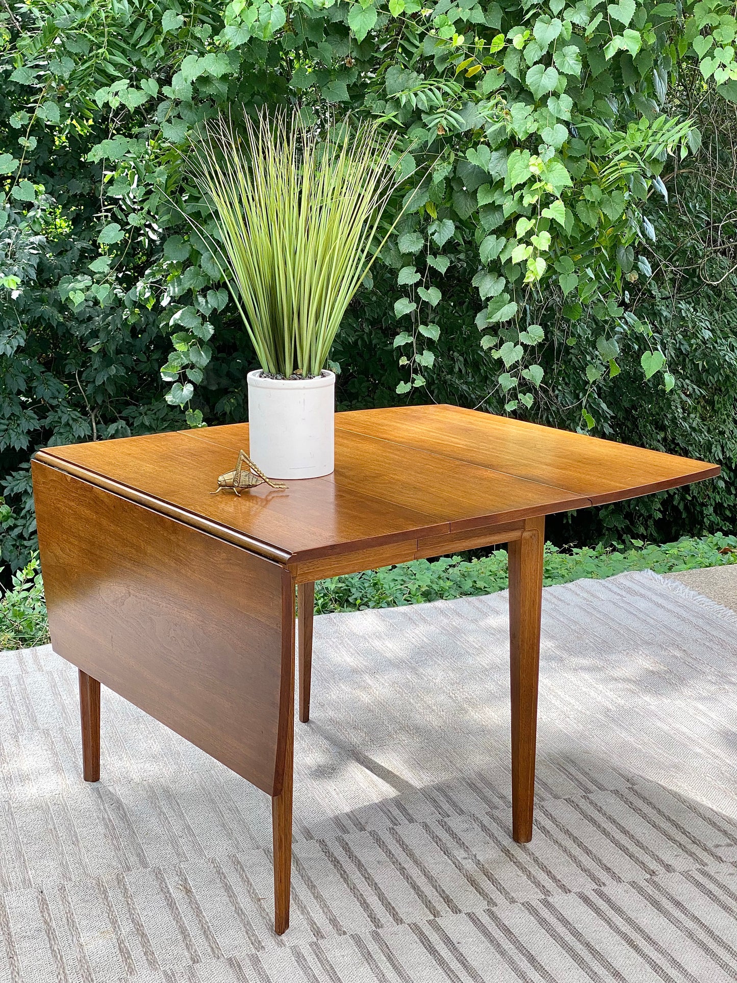 Vintage MCM Wooden Drop Leaf Dining Table