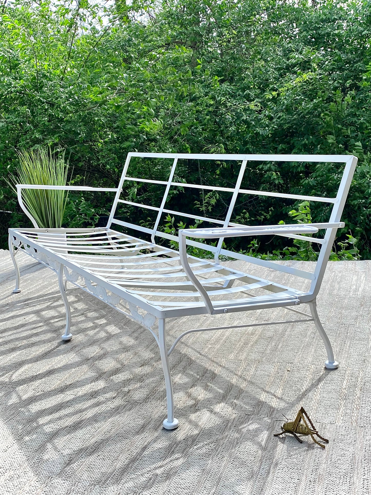 Vintage White Metal Bunting Co Patio Sofa