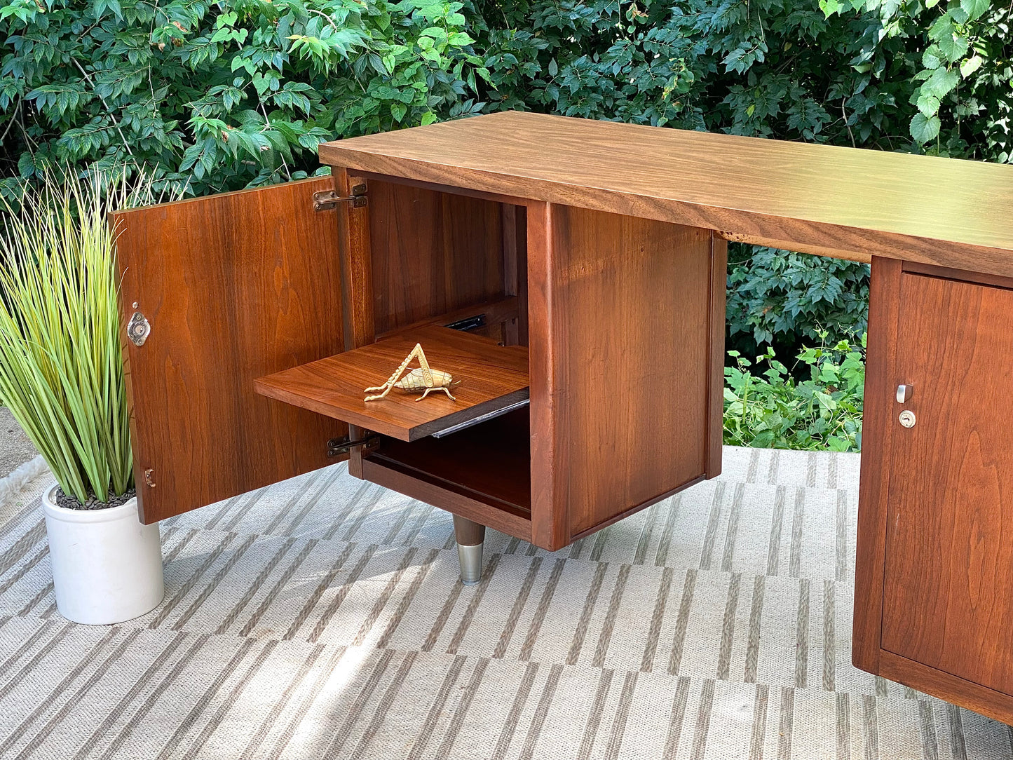 Vintage MCM Wooden Credenza