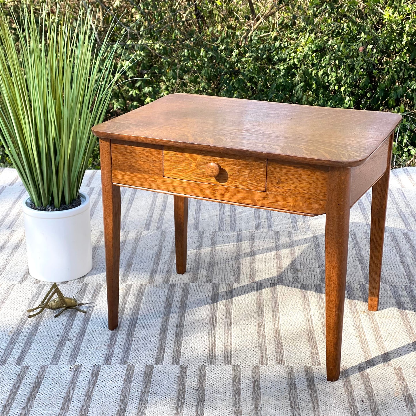 Small Vintage Oak Side Table
