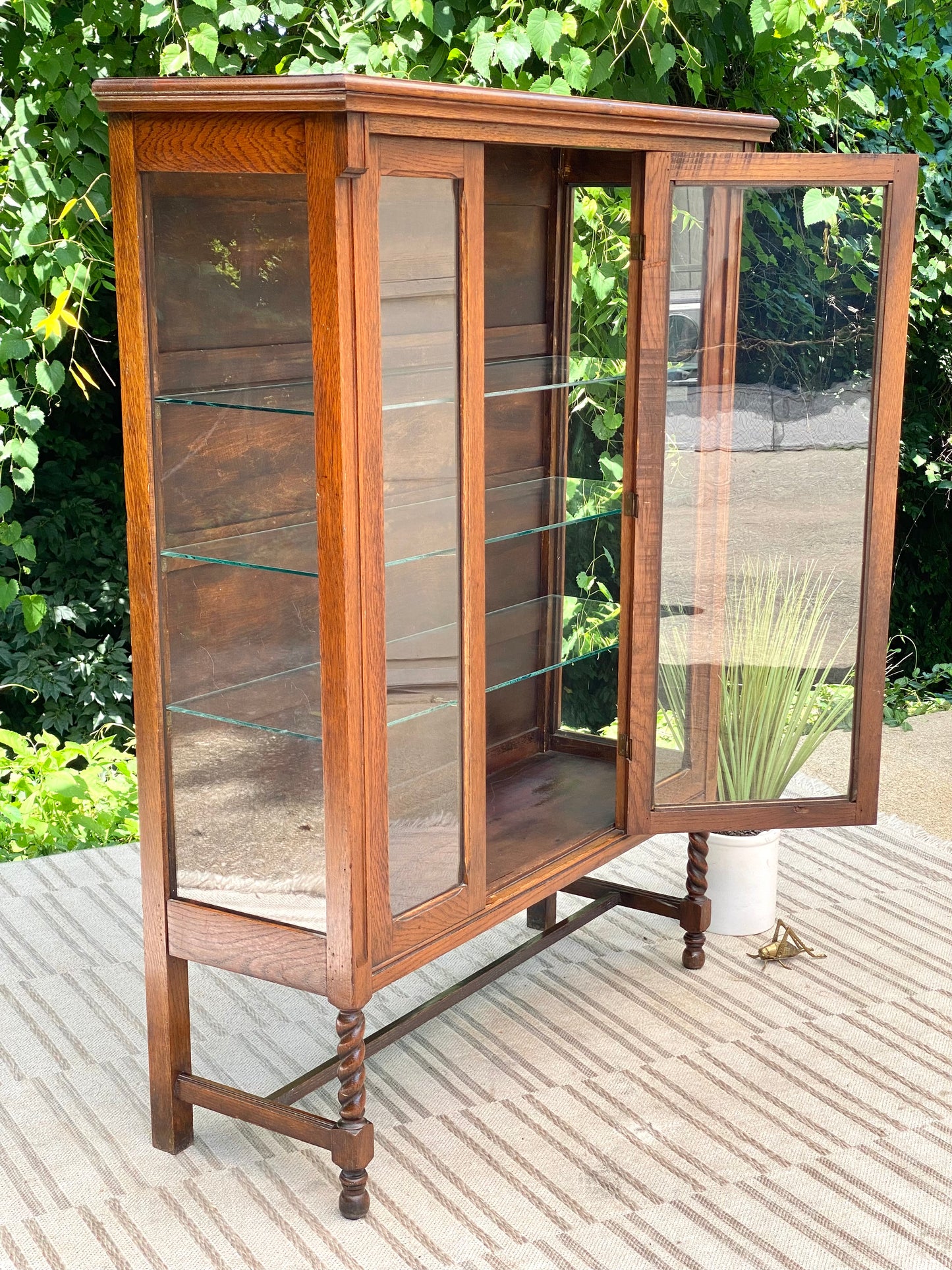 Vintage Wooden Display Bookcase