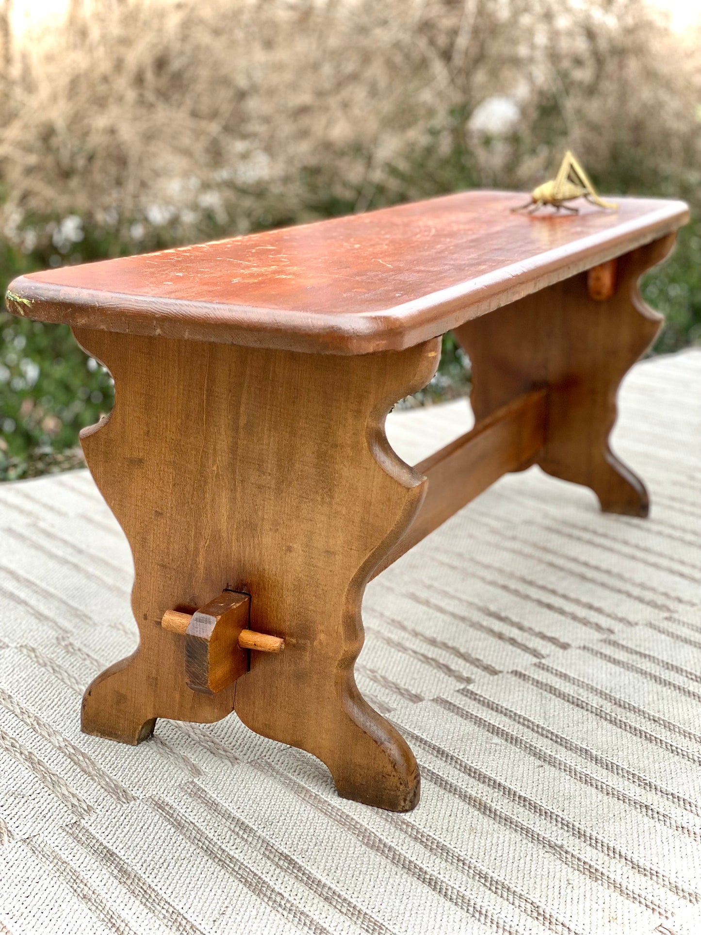 Vintage Farmhouse Solid Wood Bench