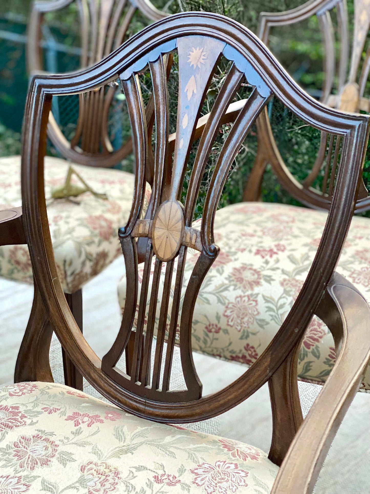 Vintage Set of 6 Hepplewhite Chairs