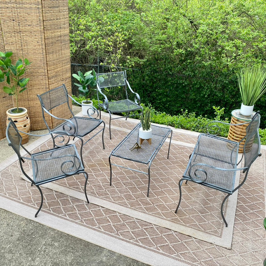6 Piece Metal Outdoor Patio Set