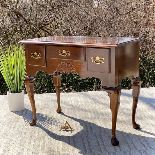 Vintage Wooden Hallway Secretary Table