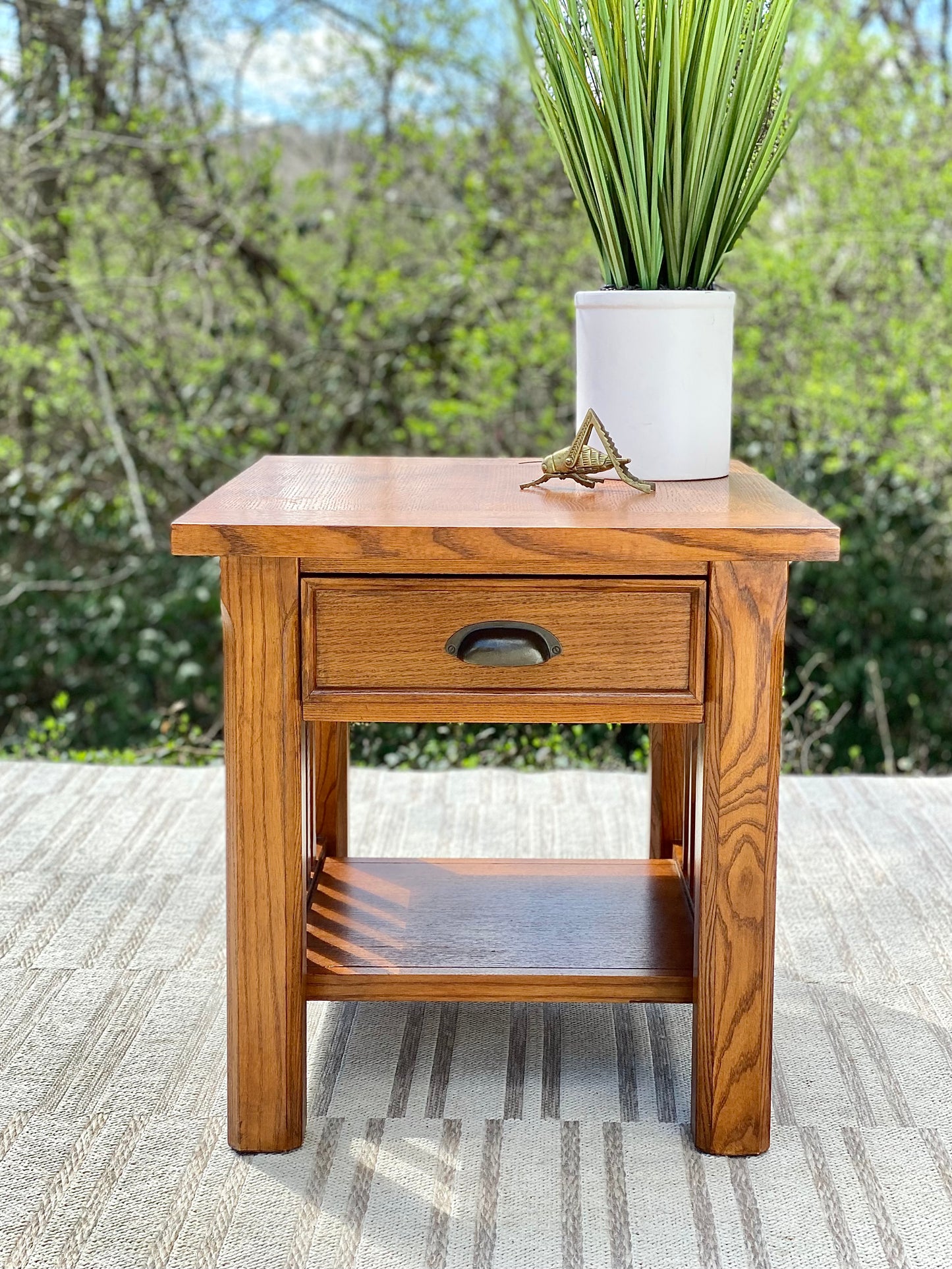 Arts & Crafts Style Wooden Side Table