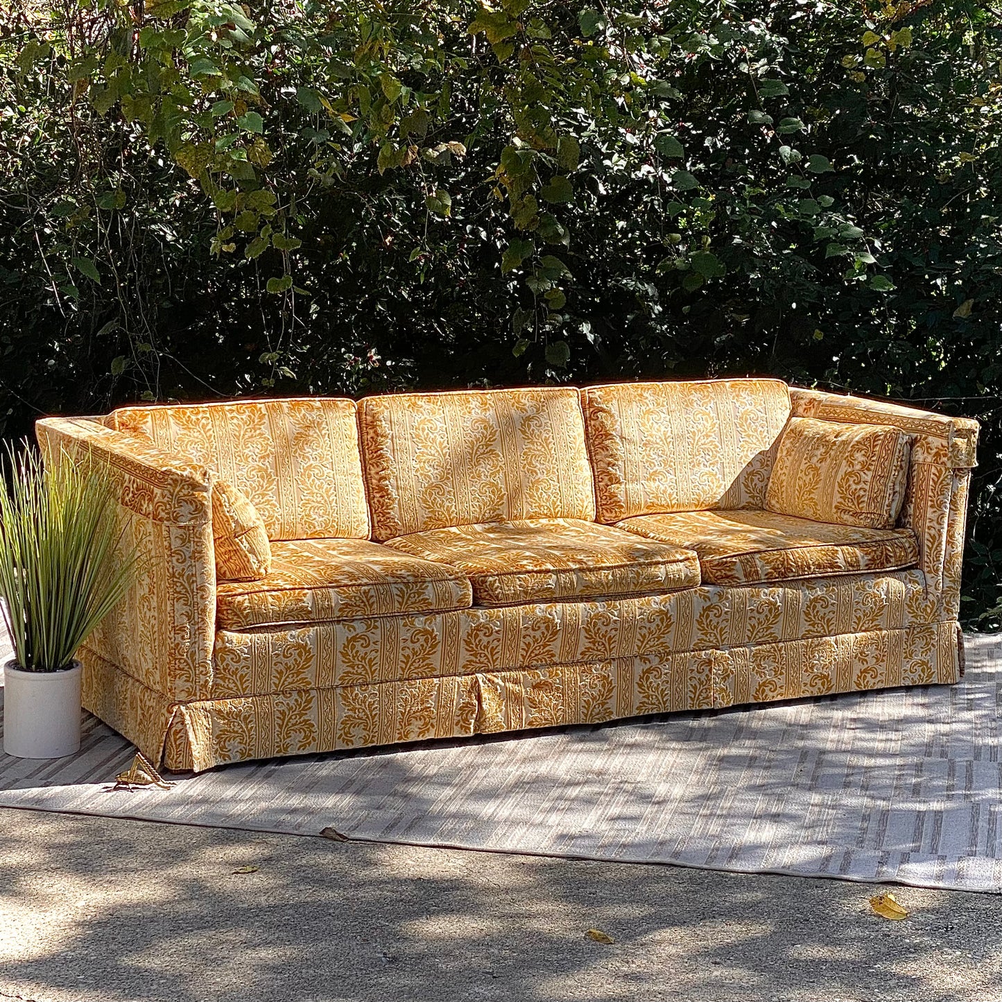 Vintage MCM Upholstered Sofa Couch