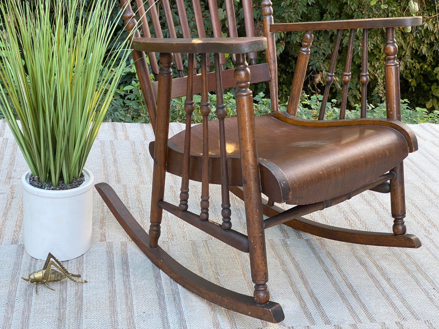 Vintage Arts & Crafts Wooden Rocking Chair