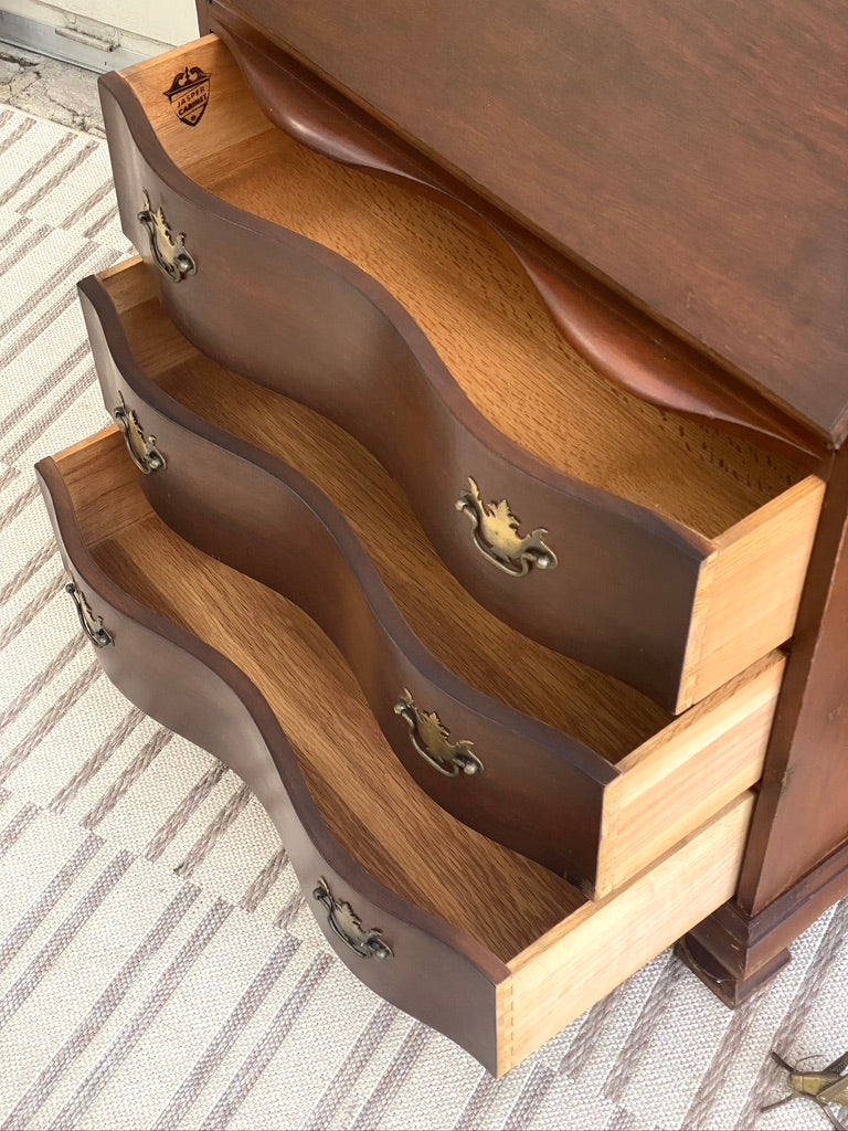 Vintage Wooden Secretary Hutch