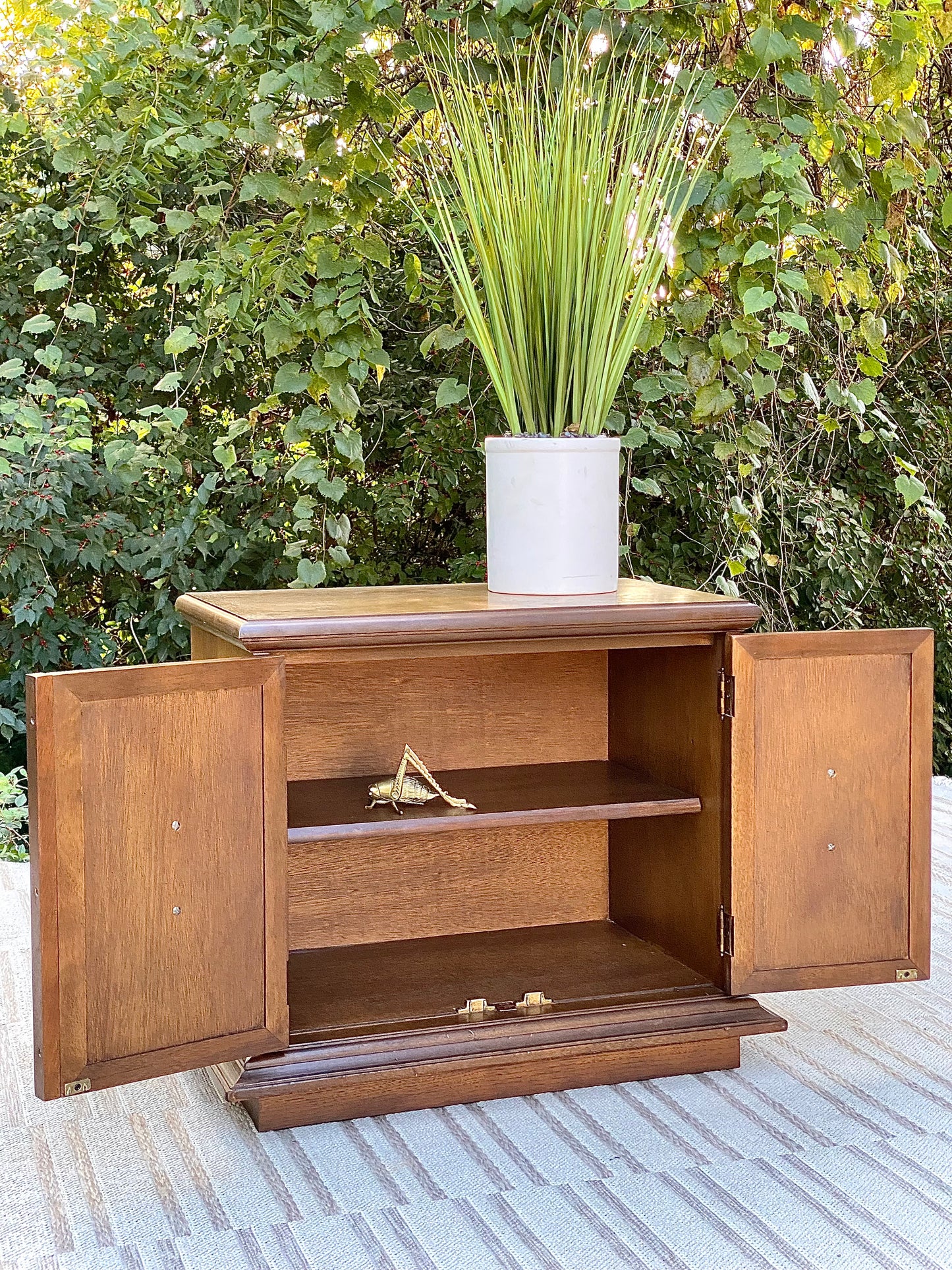 Vintage Stanley Wooden Nightstand Side Table