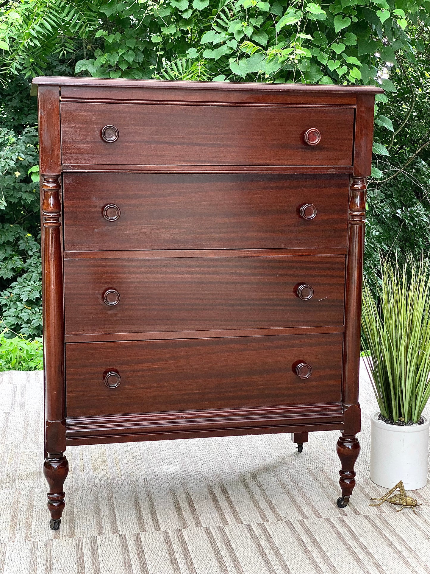Vintage Wooden 4 Drawer Holland Dresser