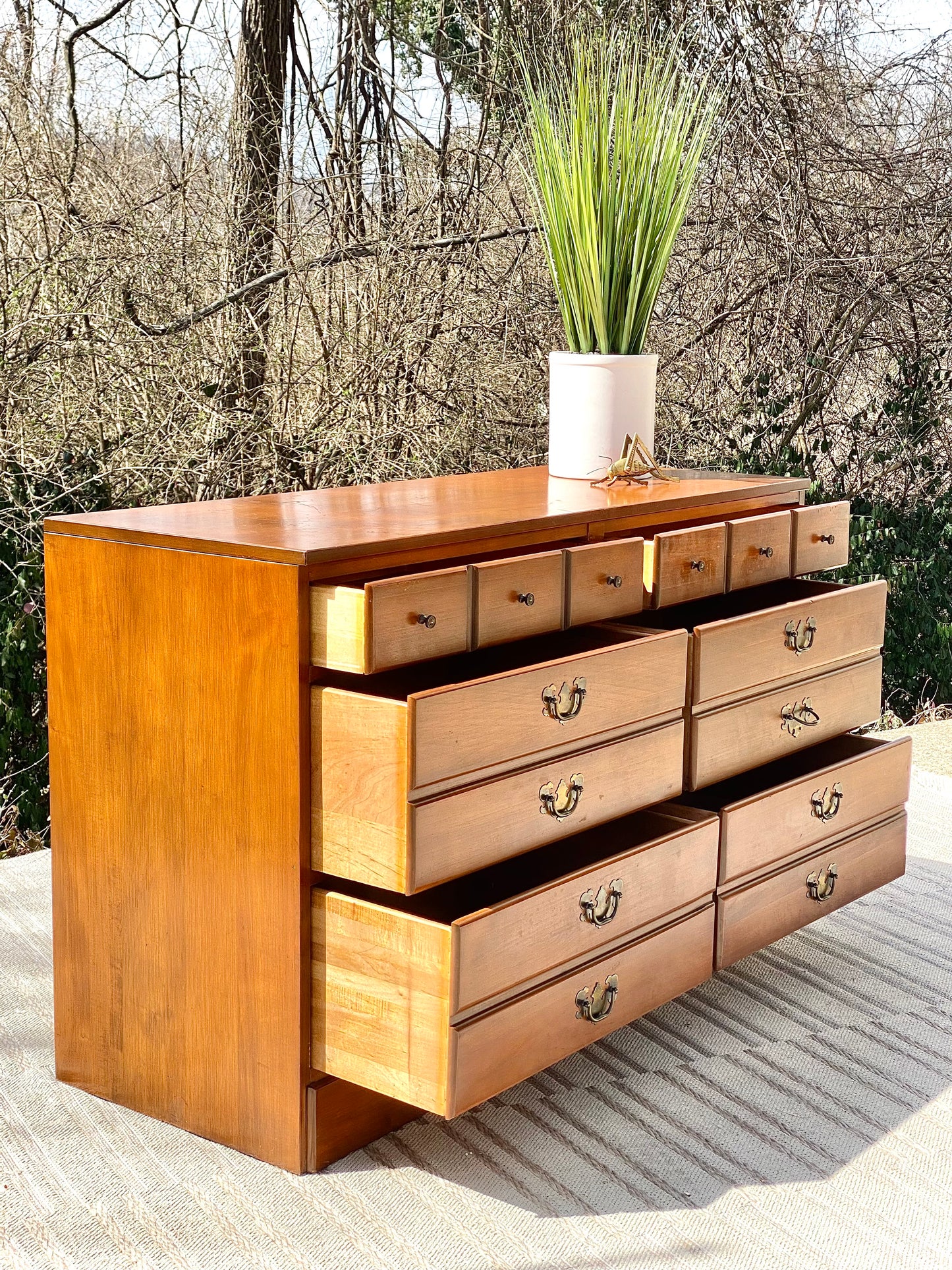 Vintage Pine 6 Drawer Dresser