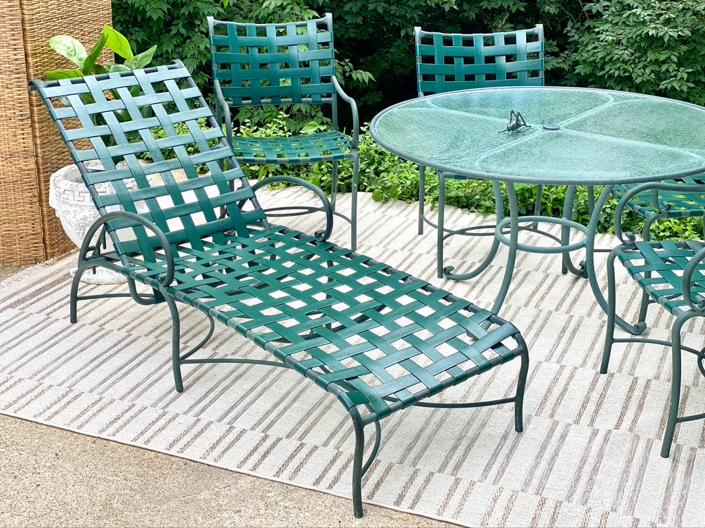 Vintage Green Outdoor Patio Brown Jordan 6 Piece Set
