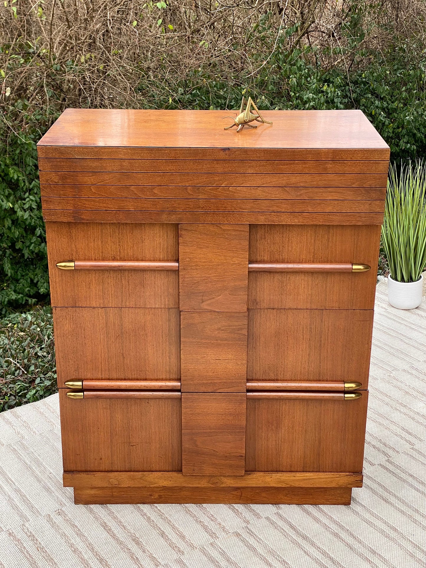 Vintage MCM Wooden 4 Drawer Dresser
