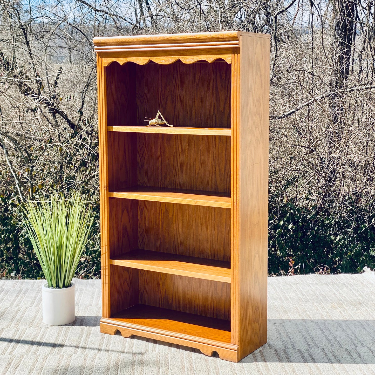 Vintage Wooden 3 Shelf Bookcase