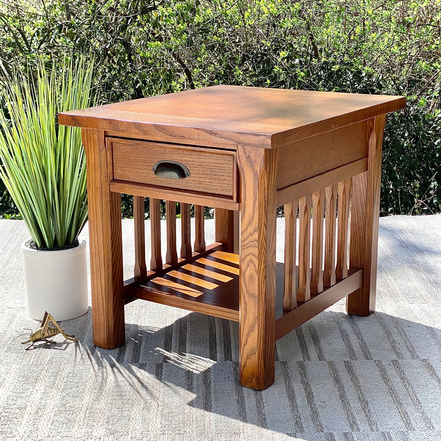 Arts & Crafts Style Wooden Side Table