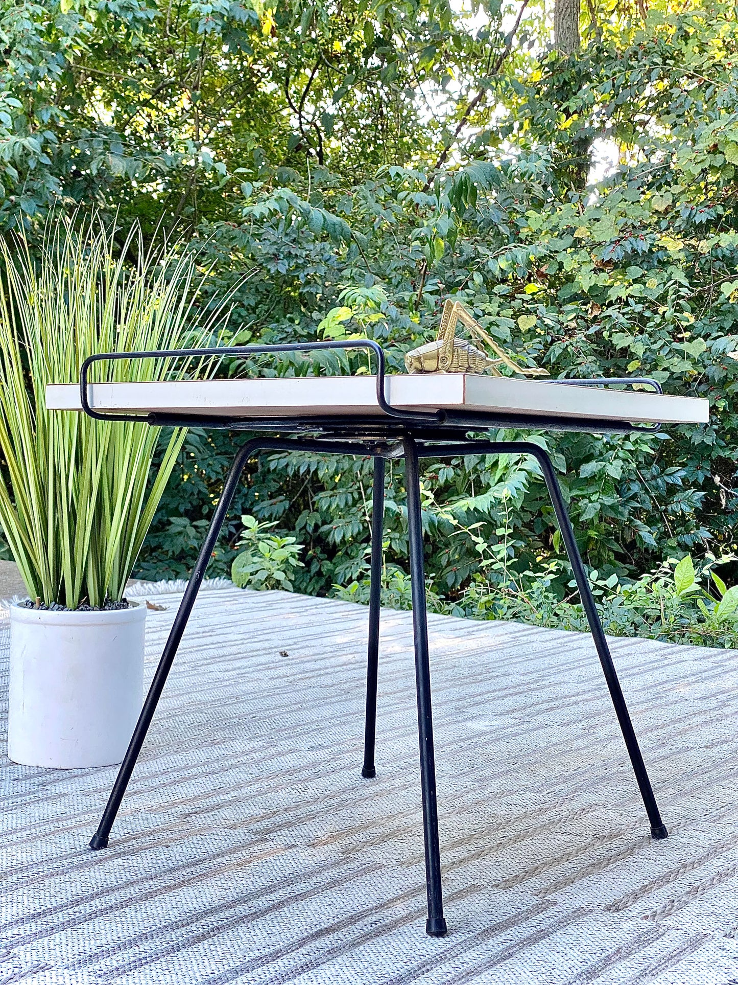 Vintage MCM Laminate Side Table
