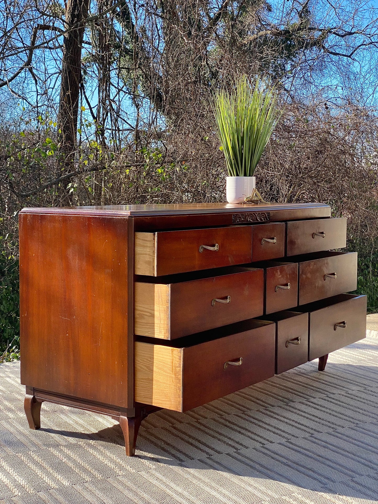 Vintage MCM R-Way 9 Drawer Dresser