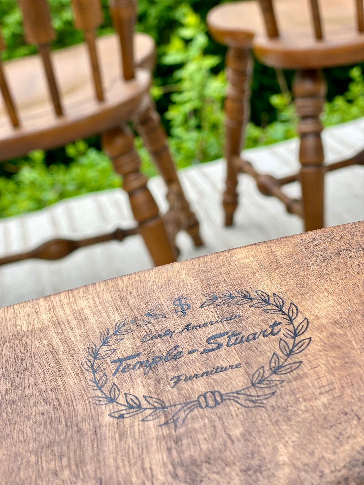Set of 6 Temple Stuart Wooden Chairs