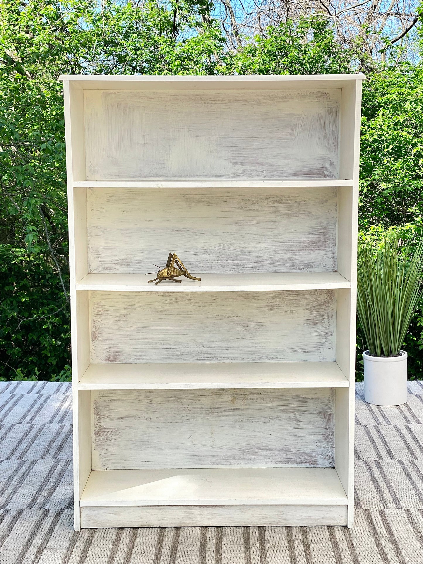 Vintage Painted Pine Bookshelf
