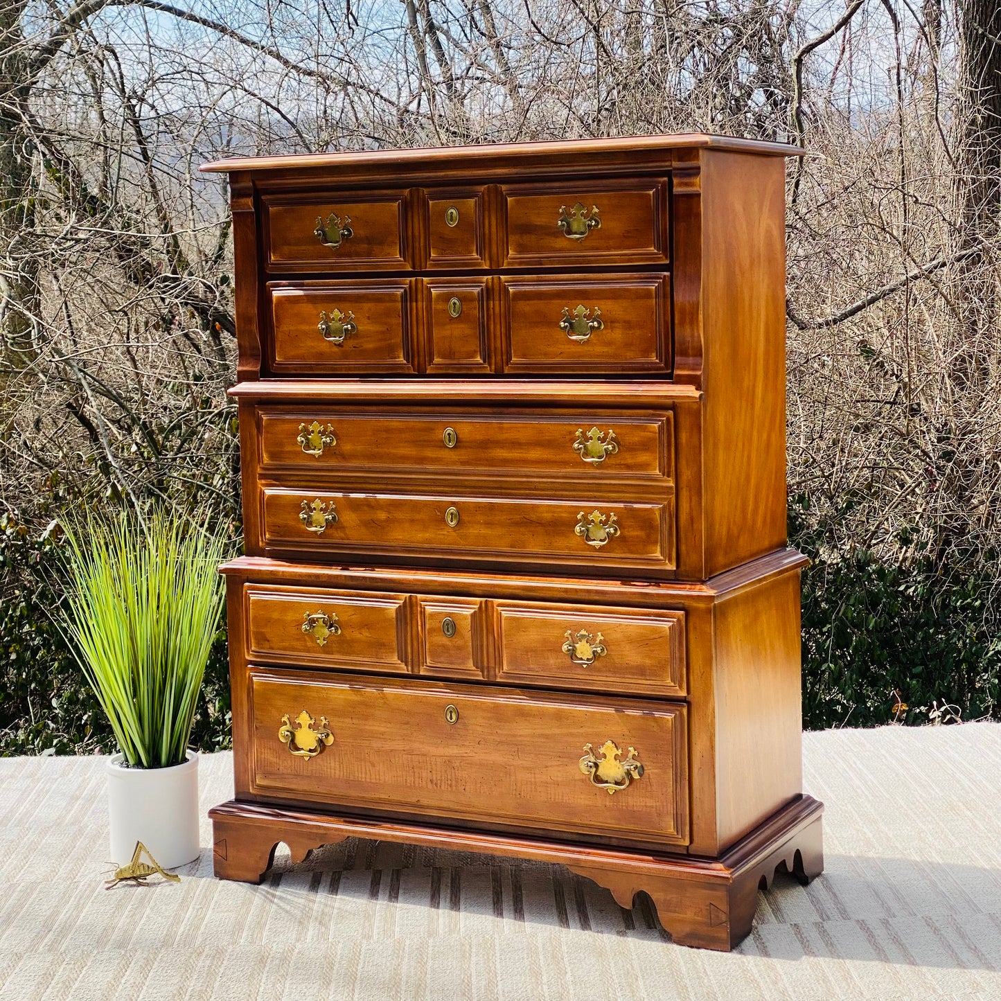 Vintage Wooden 5 Drawer Dresser