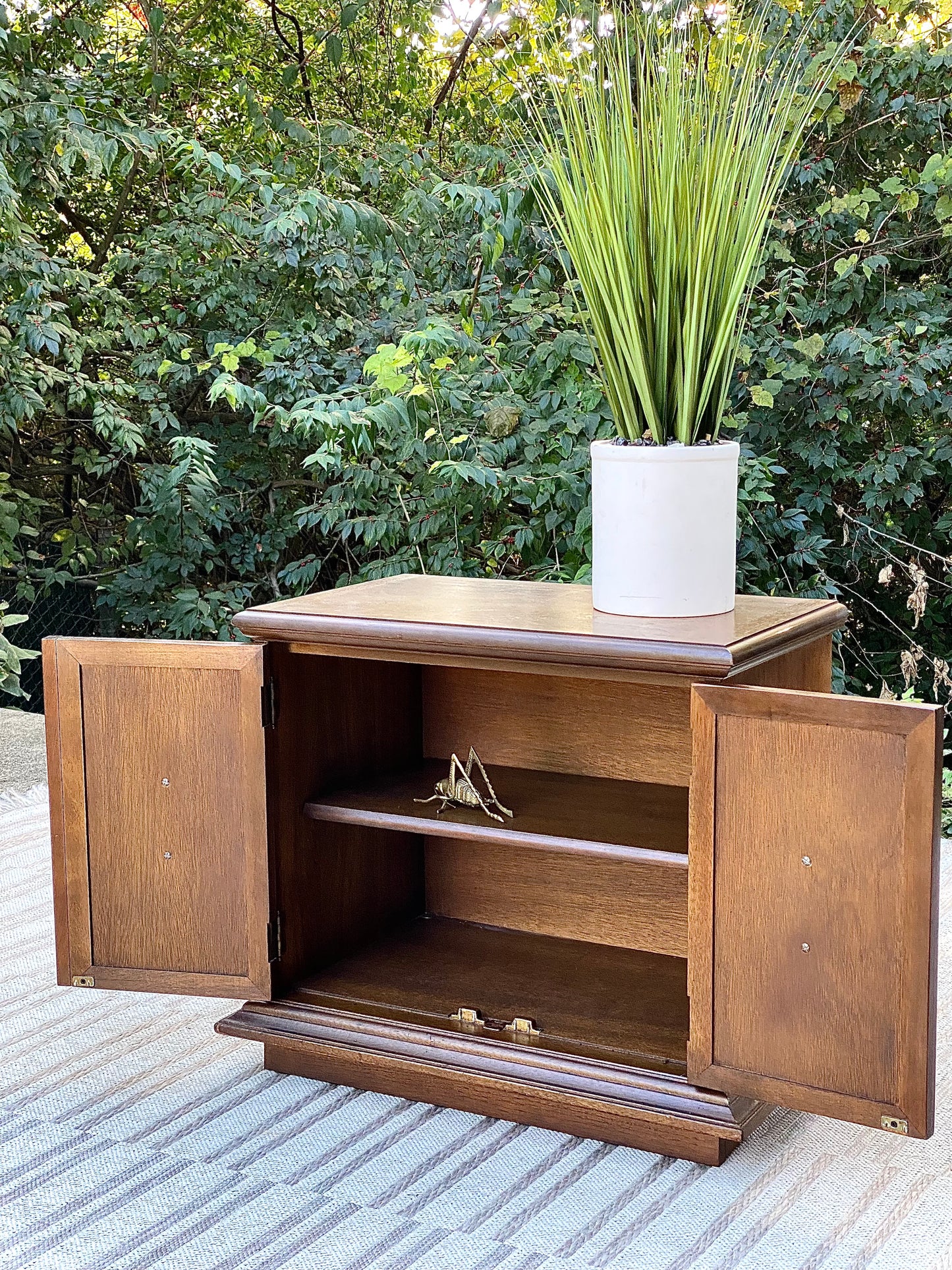 Vintage Stanley Wooden Nightstand Side Table