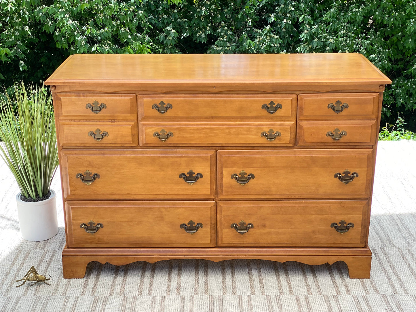 Vintage Wooden 7 Drawer Dresser