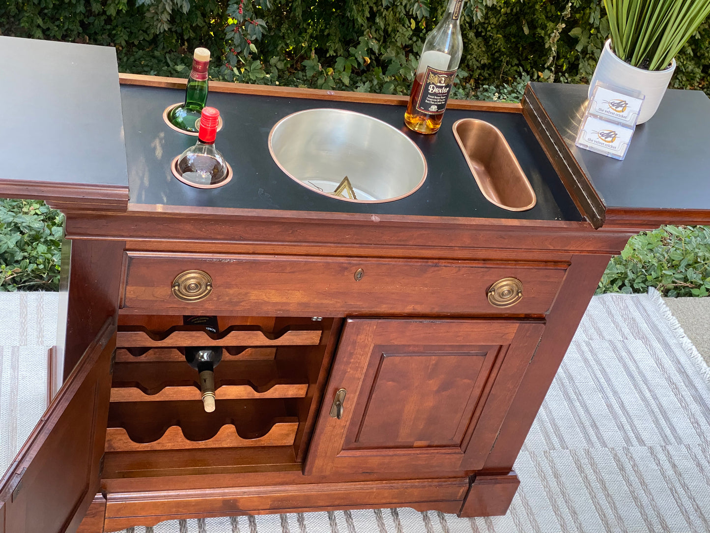 Vintage Wooden Portable Bar