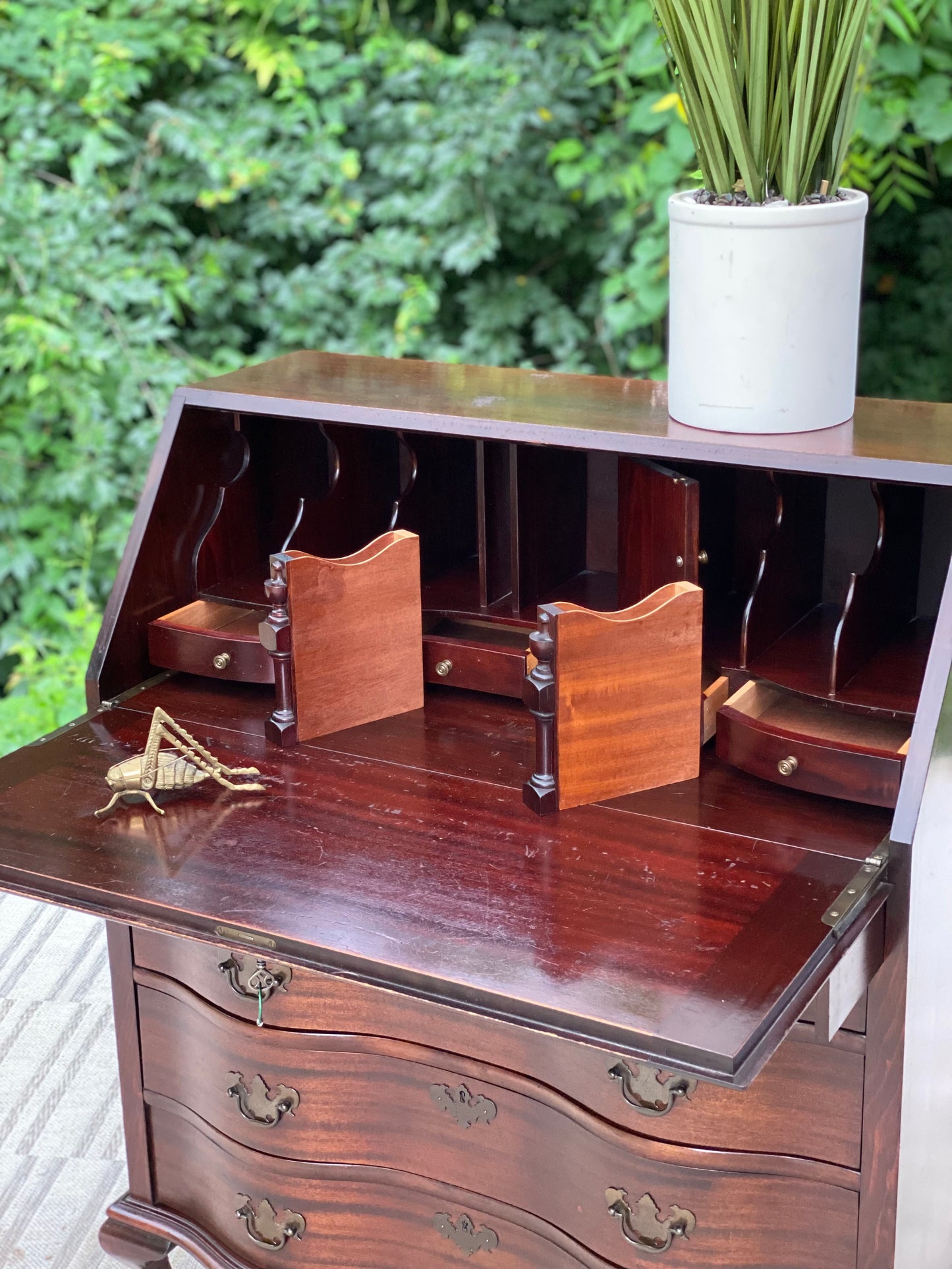 Vintage Wooden Mahogany Secretary Desk