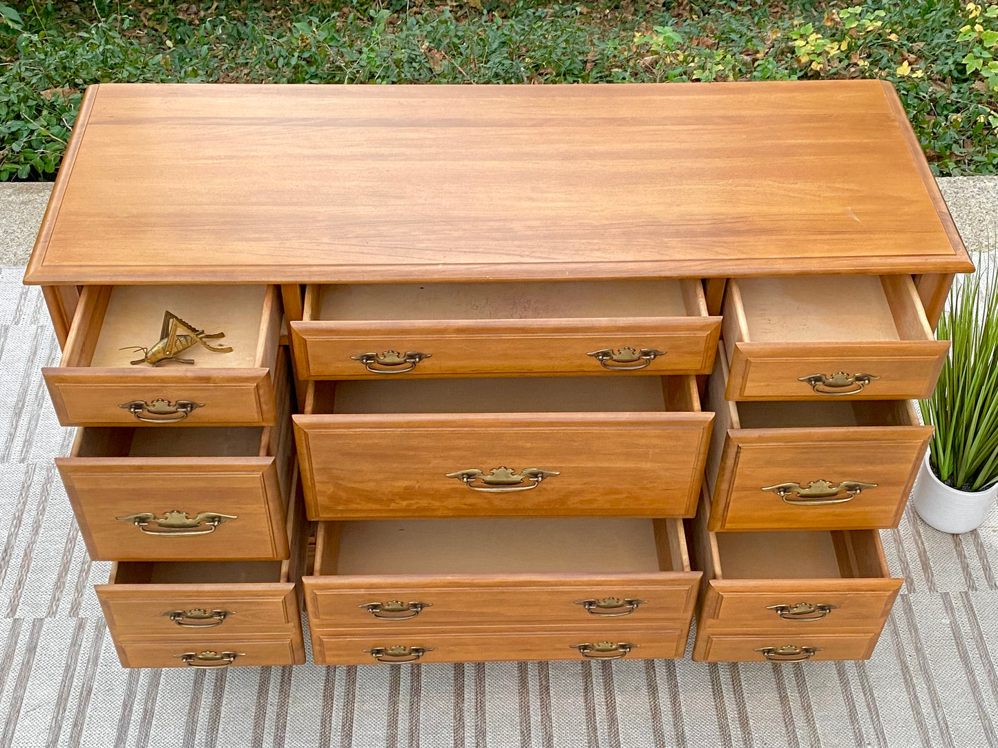 Vintage Sumter Maple 9 Drawer Dresser