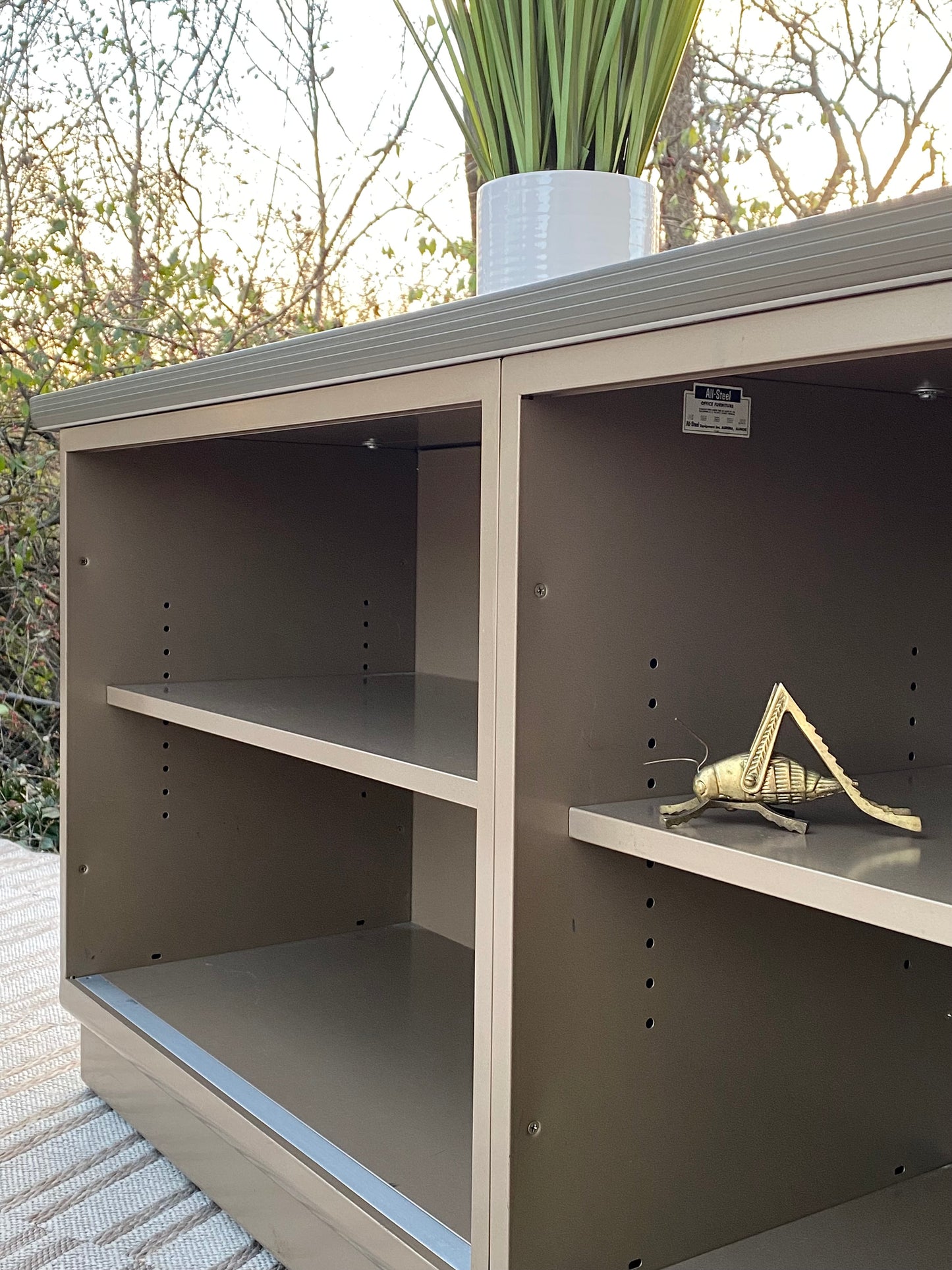 Vintage MCM Metal Bookshelf