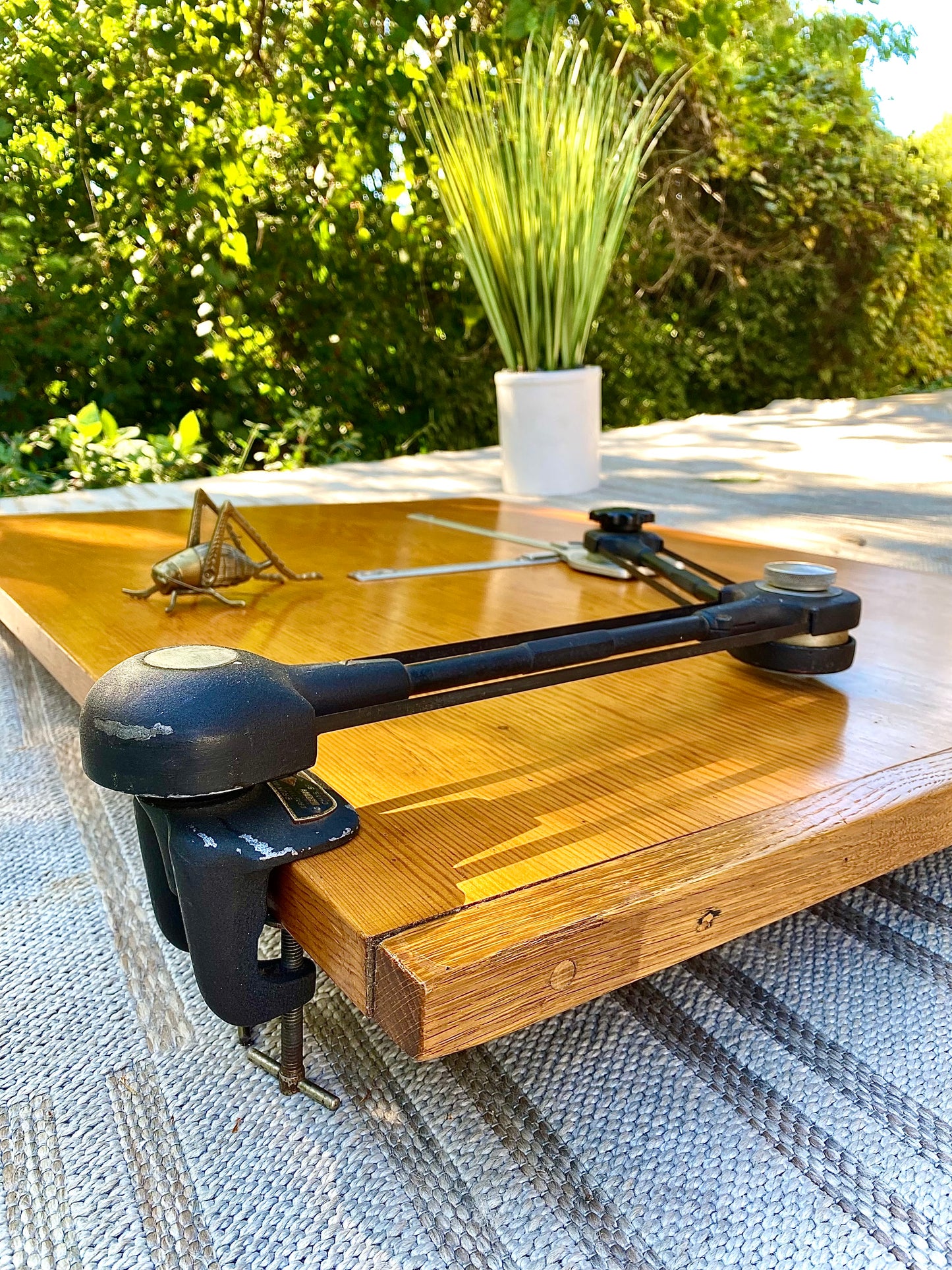 Vintage Bruning Wallace Drafting Table & Arm