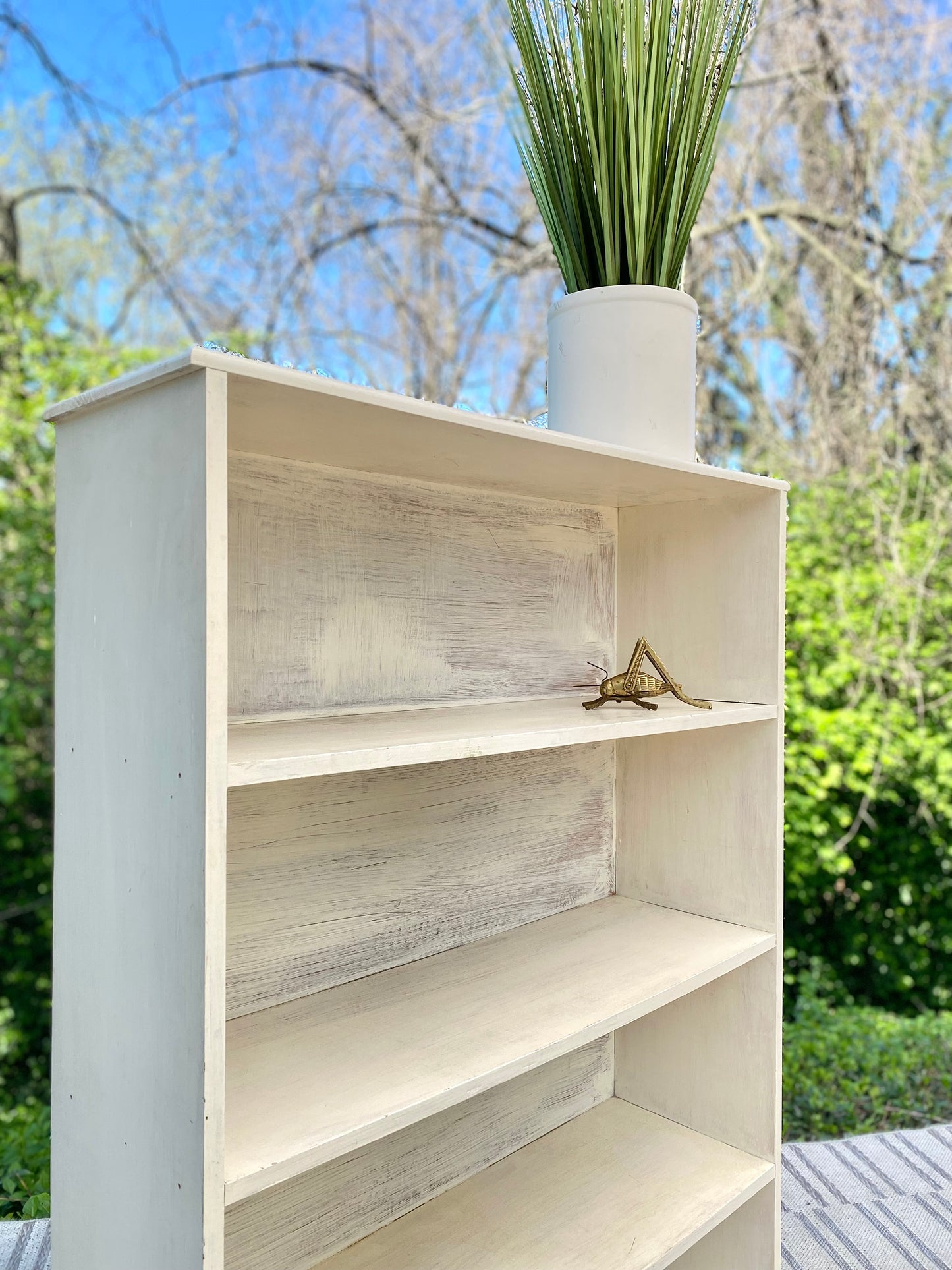 Vintage Painted Pine Bookshelf