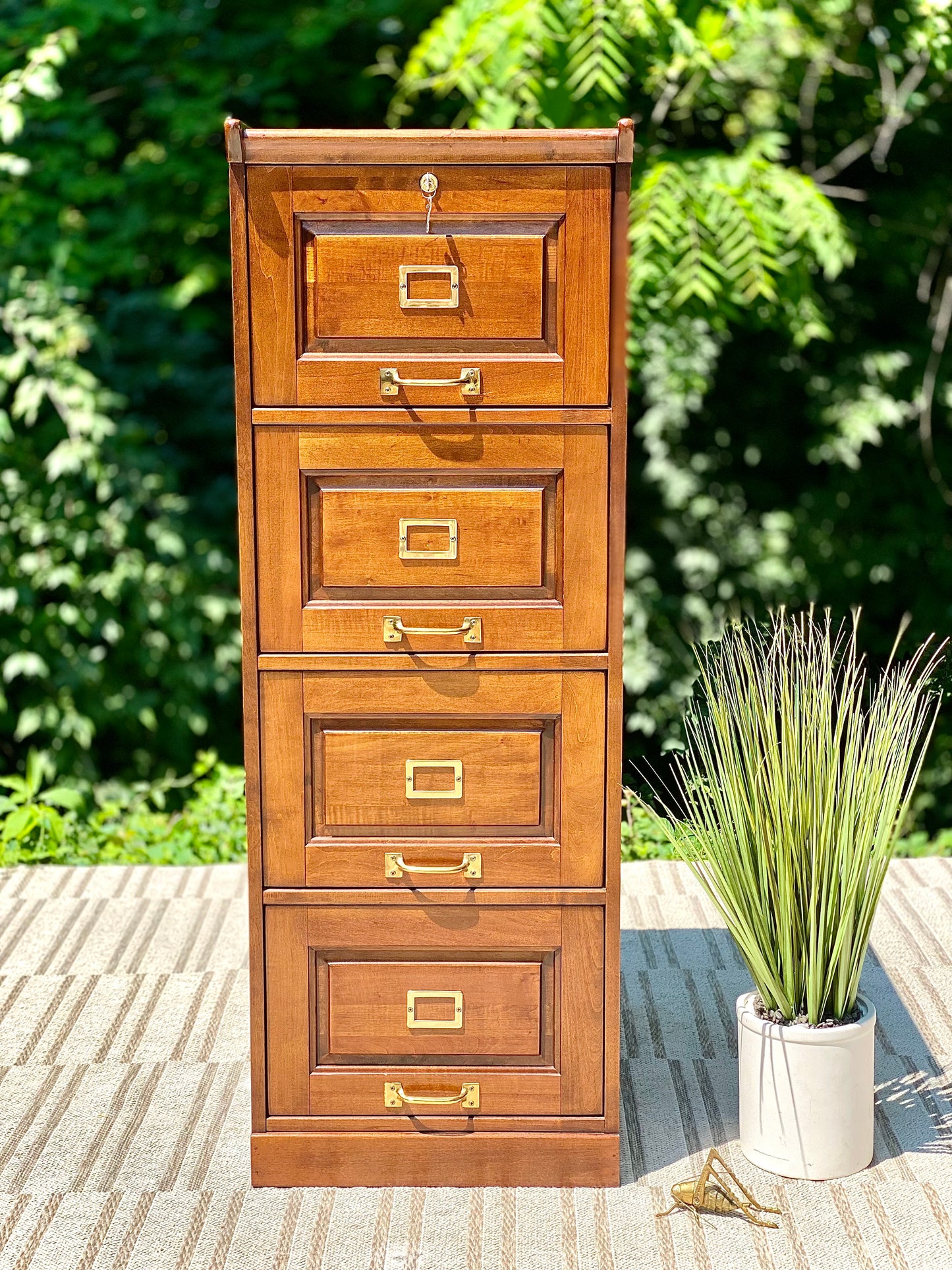 Nice Wooden 4 Drawer Filing Cabinet