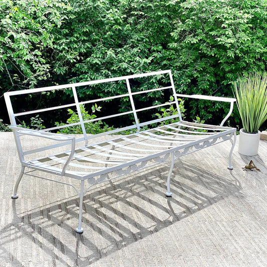 Vintage White Metal Bunting Co Patio Sofa