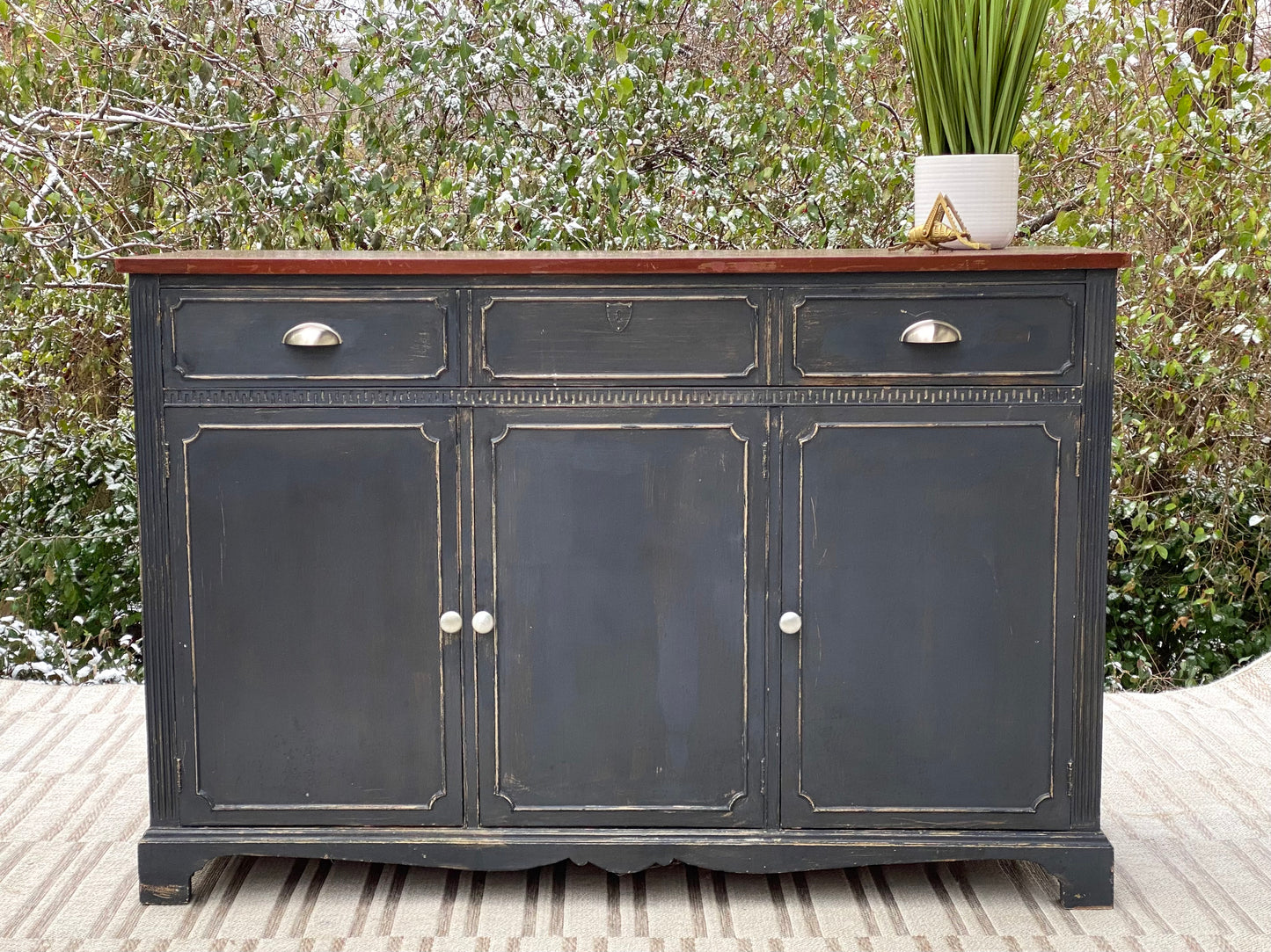 Vintage Painted Buffet Credenza