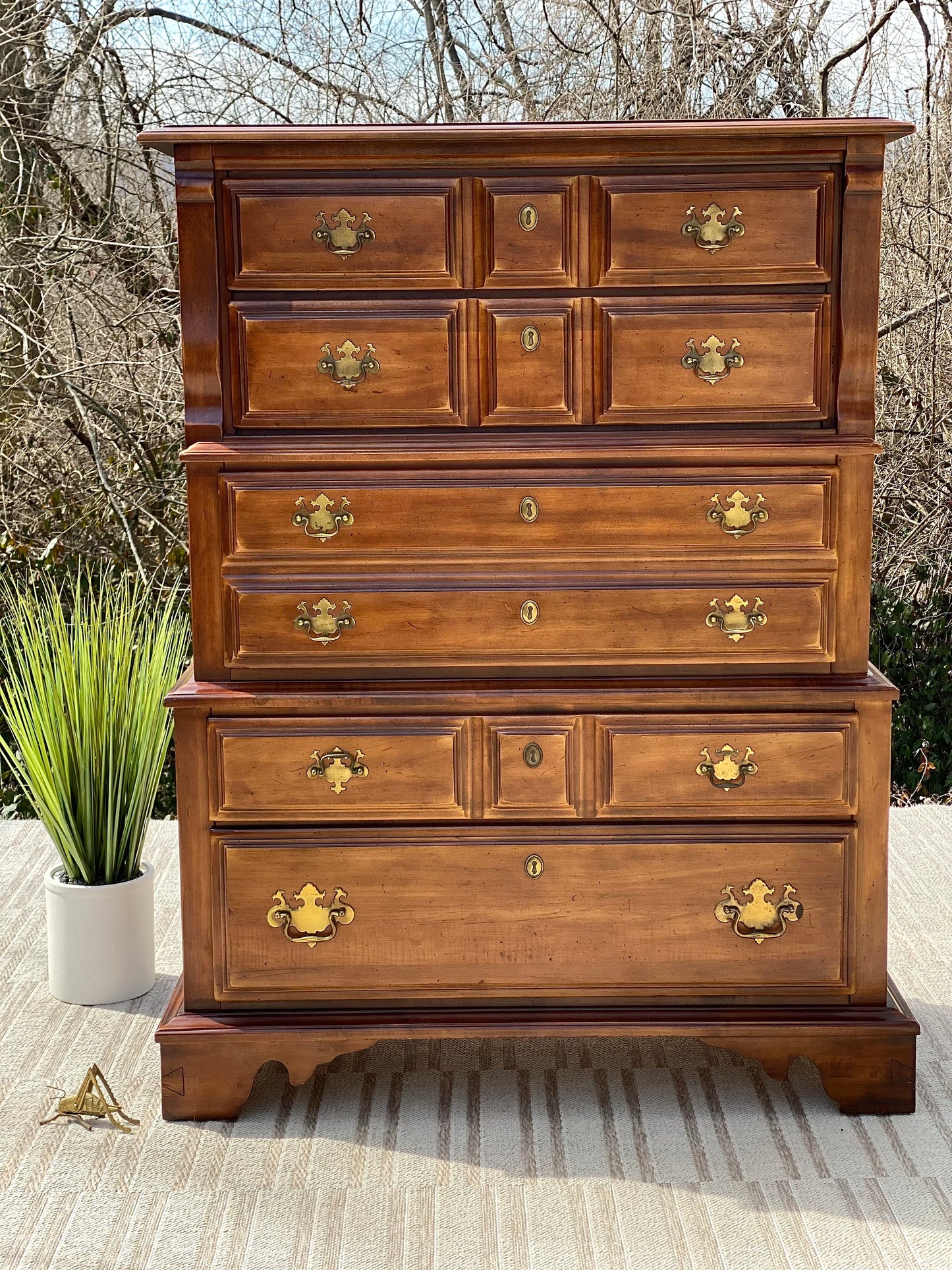 Vintage Wooden 5 Drawer Dresser