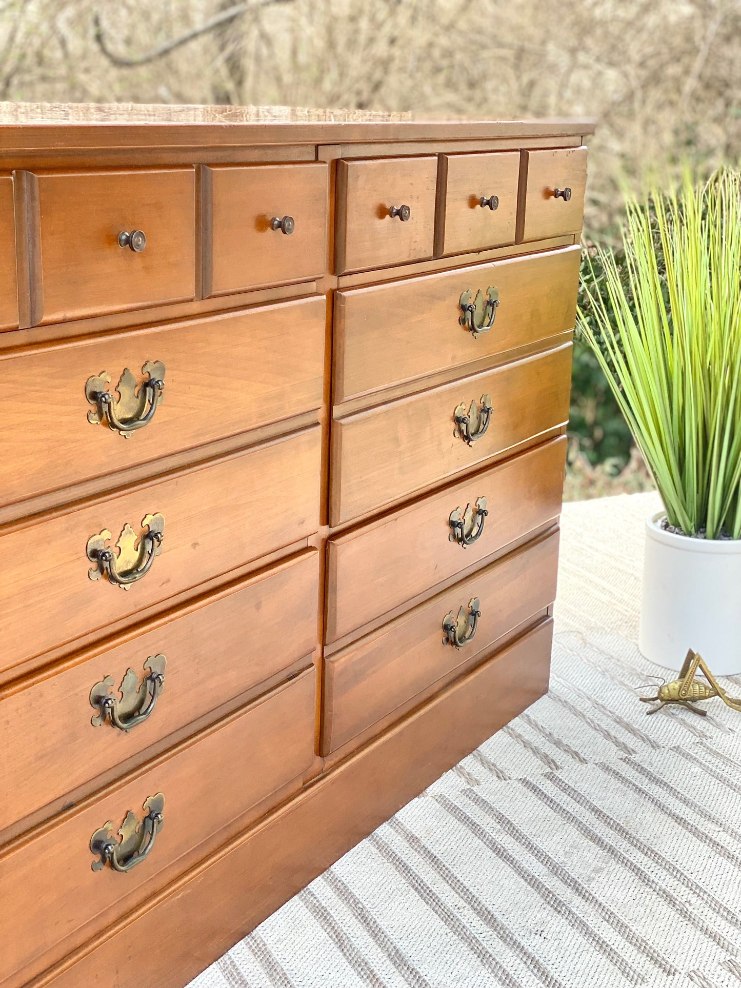 Vintage Pine 6 Drawer Dresser