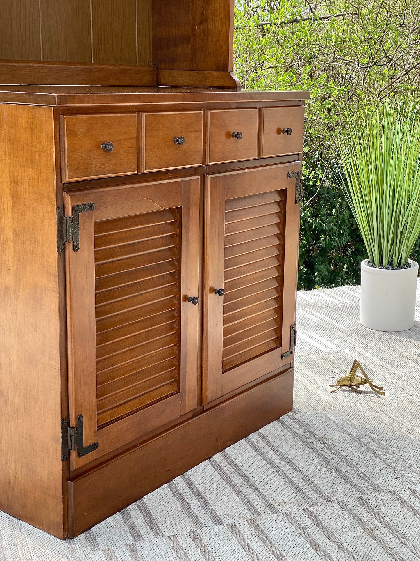 Vintage Wooden Pine Bookcase