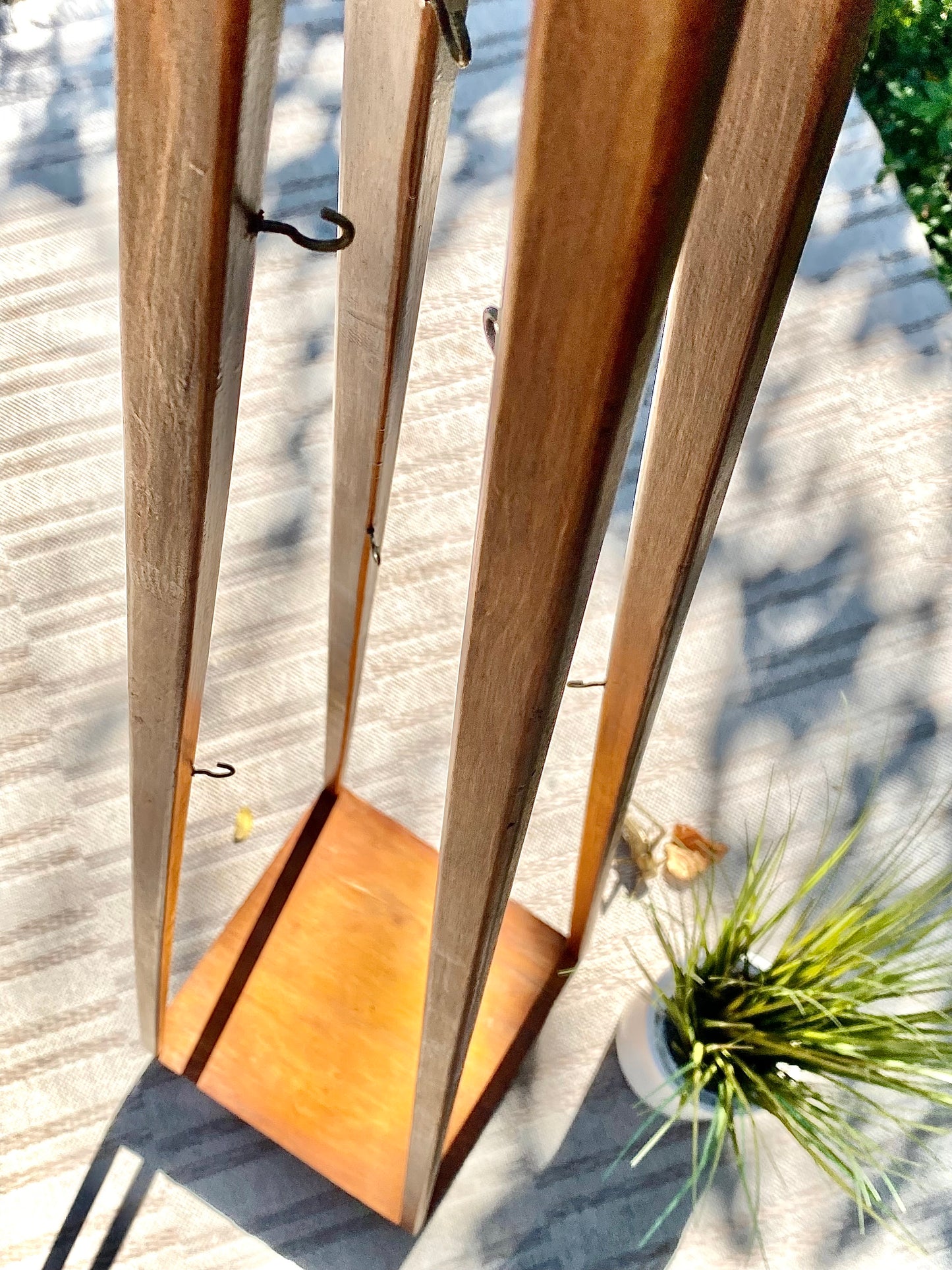 Vintage Wooden Pyramid Tower Plant Stand