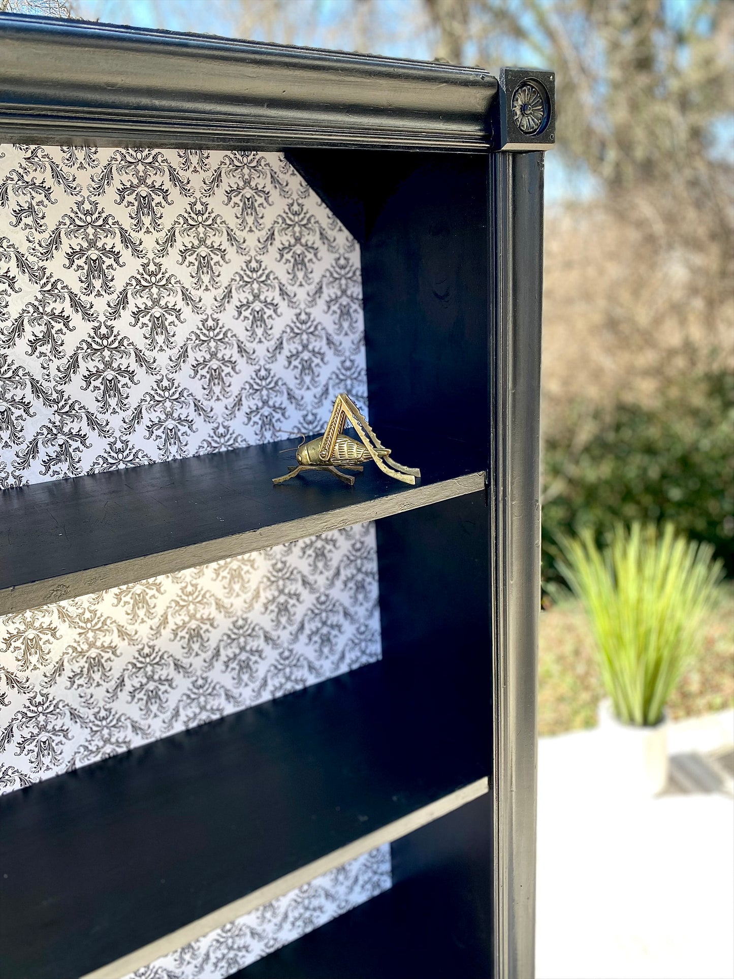 Vintage Painted 3 Vintage Shelf Bookcase