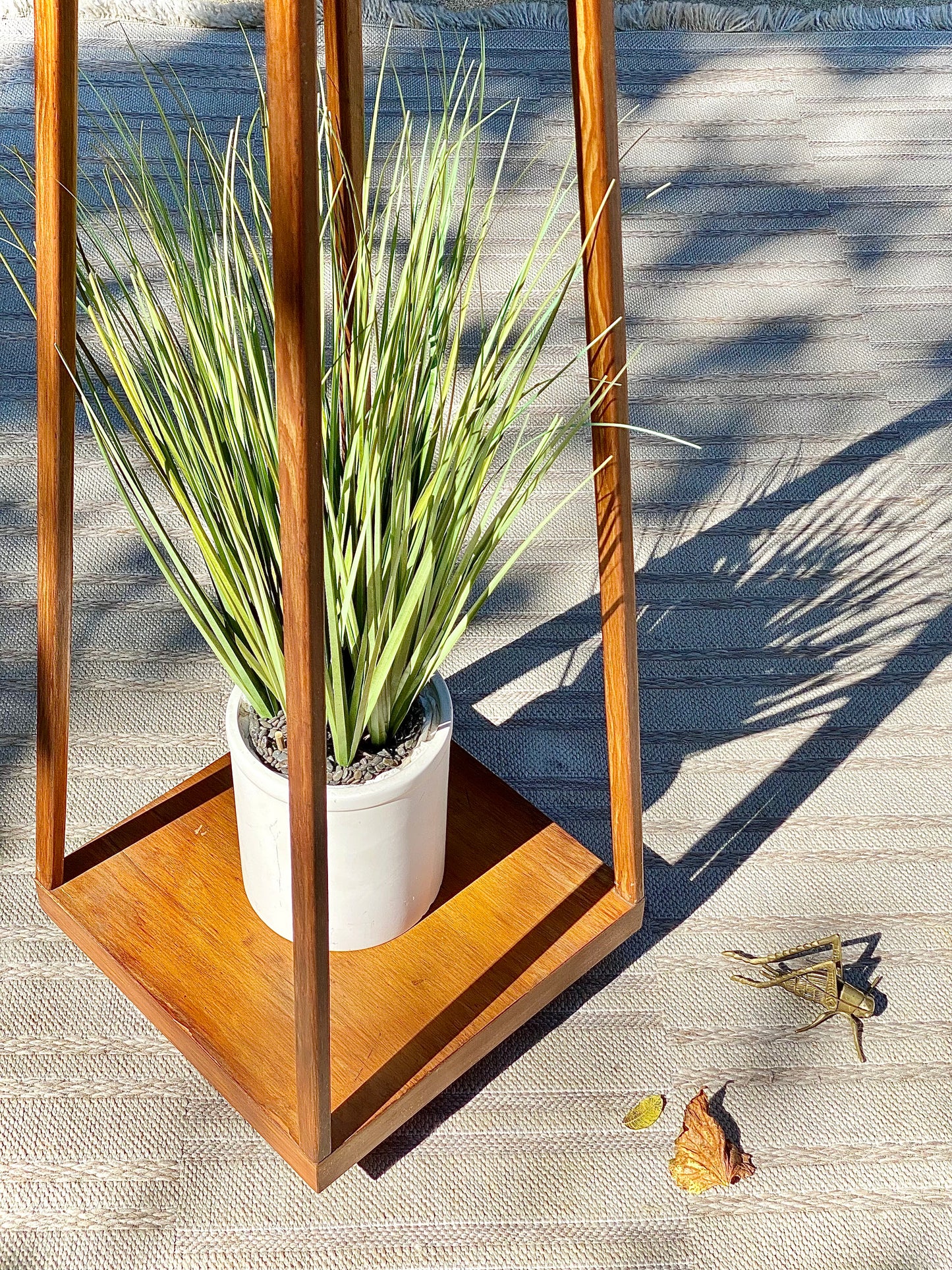 Vintage Wooden Pyramid Tower Plant Stand
