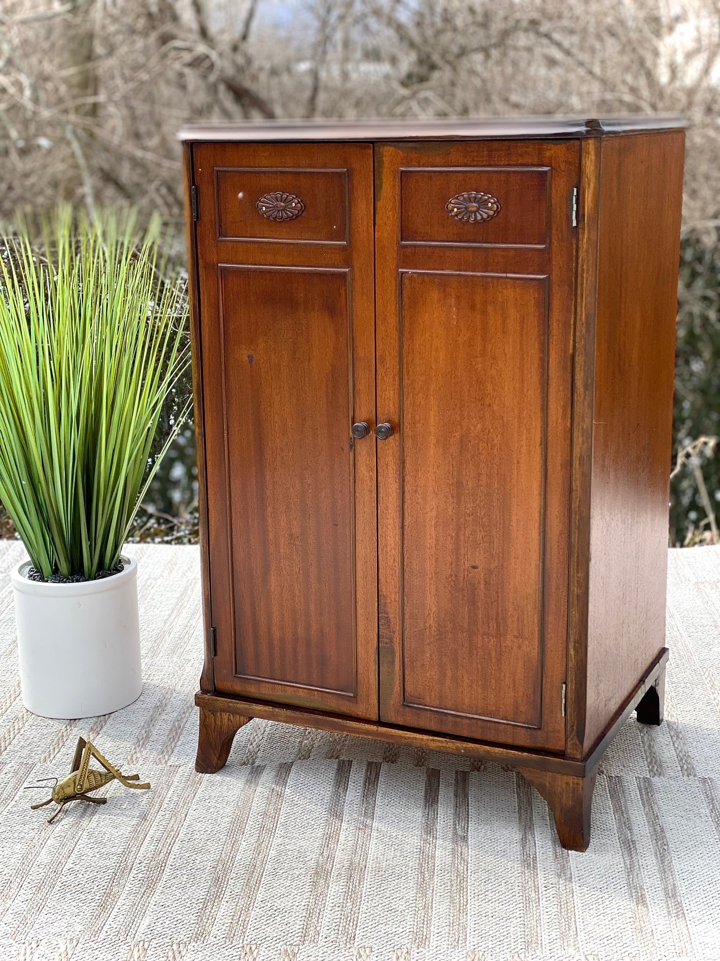 Vintage Wooden Music Accent Cabinet