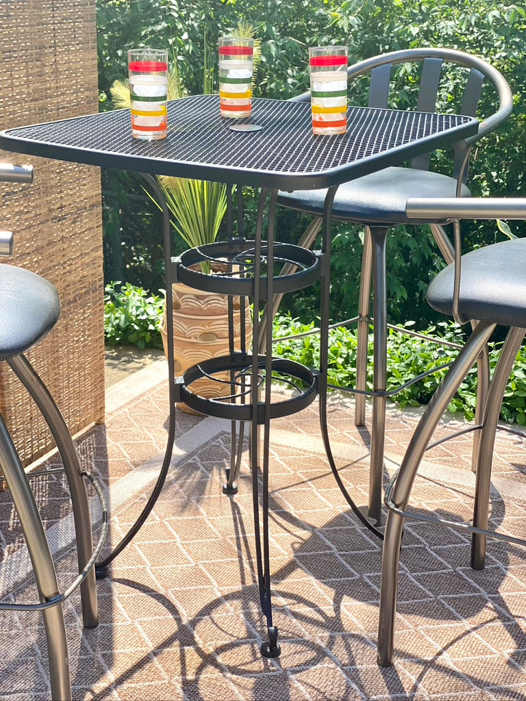 Modern 3 Piece Metal Bar Stool Set