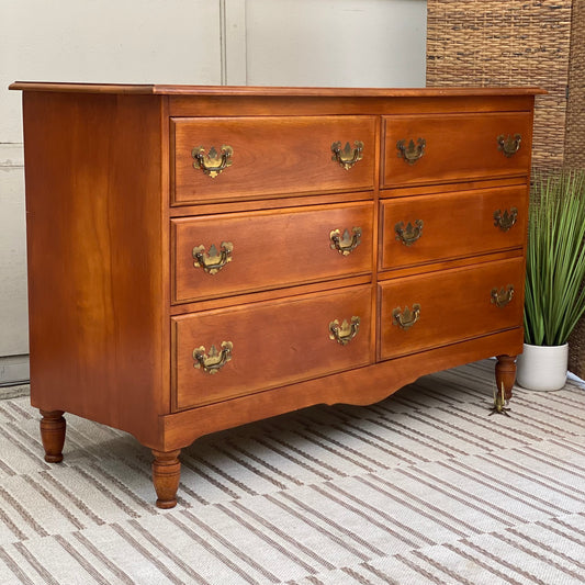 Vintage Wooden 6 Drawer Dresser